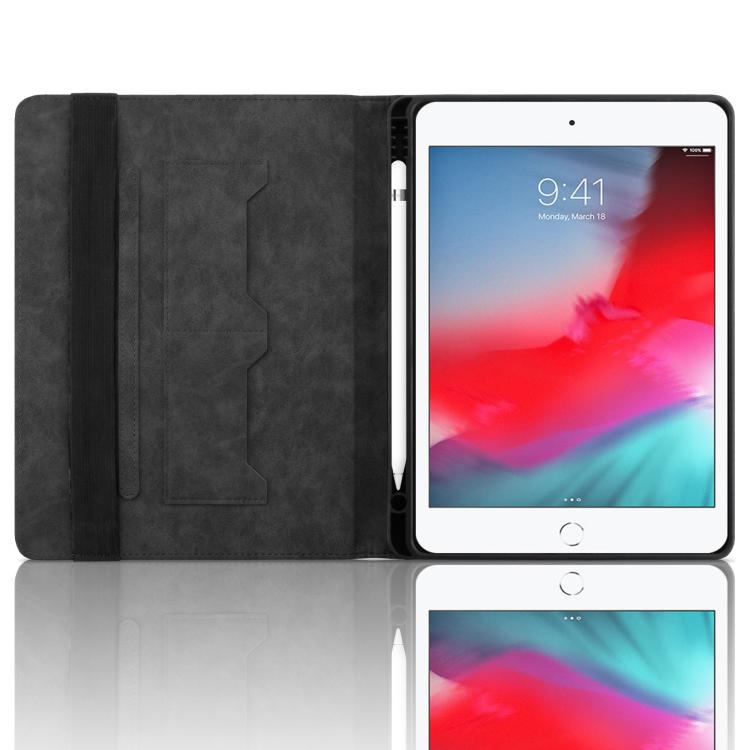 For iPad mini 5 / 4 / 3 / 2 / 1 Rhombus Embossed Leather Smart Tablet Case