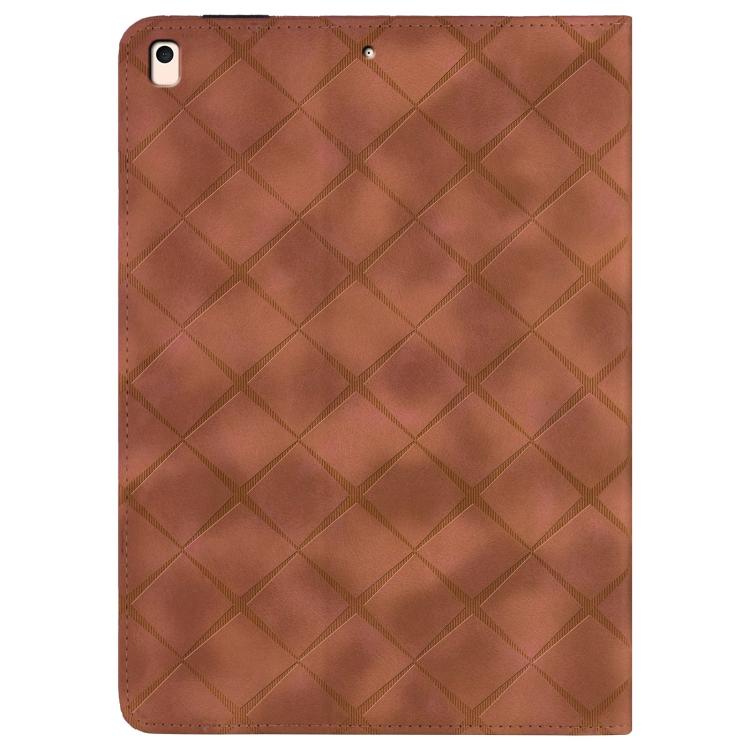 For iPad Air / Air 2 / 9.7 2017 / 2018 Rhombus Embossed Leather Smart Tablet Case