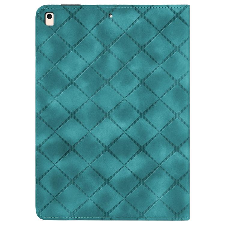For iPad Air / Air 2 / 9.7 2017 / 2018 Rhombus Embossed Leather Smart Tablet Case
