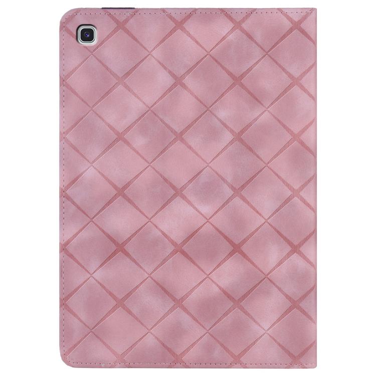 For Samsung Galaxy Tab S6 Lite 2024 Rhombus Embossed Leather Smart Tablet Case