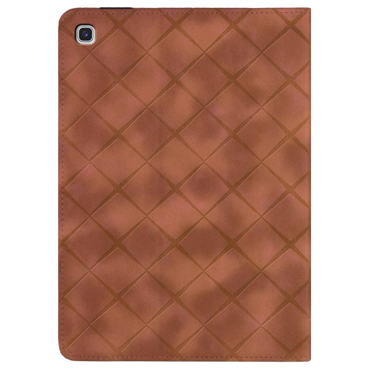 For Samsung Galaxy Tab S6 Lite 2024 Rhombus Embossed Leather Smart Tablet Case