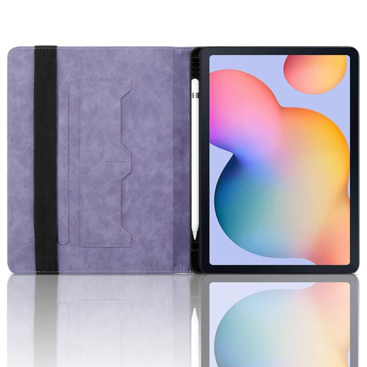 For Samsung Galaxy Tab S6 Lite 2024 Rhombus Embossed Leather Smart Tablet Case