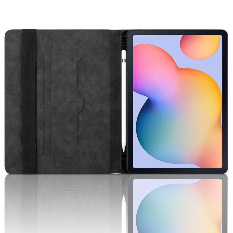 For Samsung Galaxy Tab S6 Lite 2024 Rhombus Embossed Leather Smart Tablet Case
