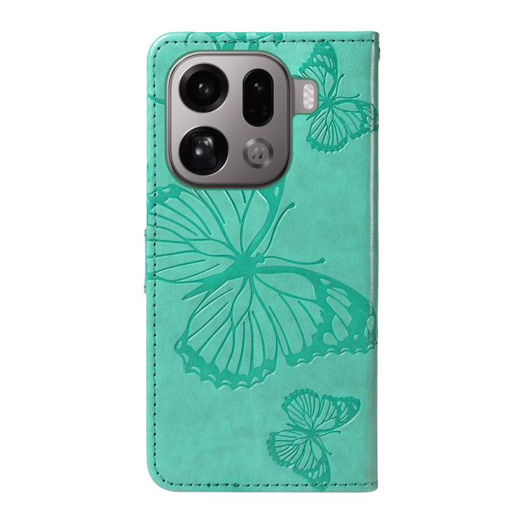 For OPPO Find X9 Pro 3D Butterfly Embossed Pattern Flip Leather Phone Case