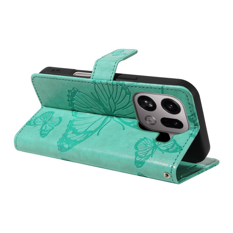 For OPPO Find X9 Pro 3D Butterfly Embossed Pattern Flip Leather Phone Case