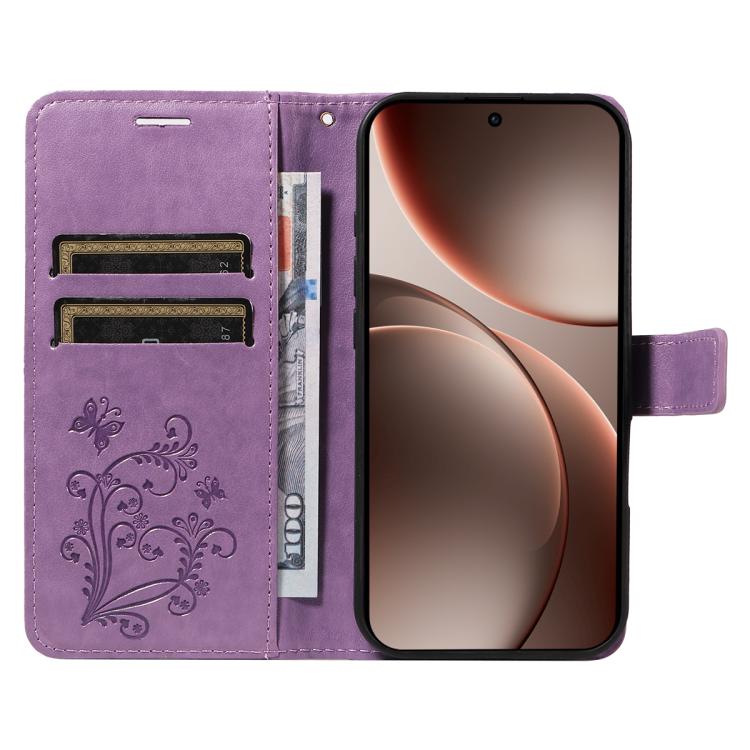 For OPPO Find X9 Pro 3D Butterfly Embossed Pattern Flip Leather Phone Case