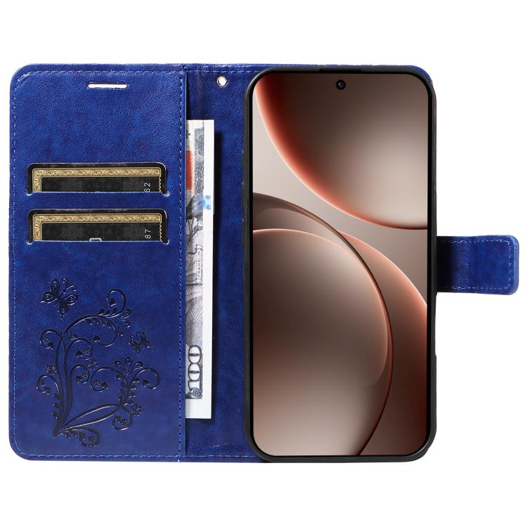For OPPO Find X9 Pro 3D Butterfly Embossed Pattern Flip Leather Phone Case
