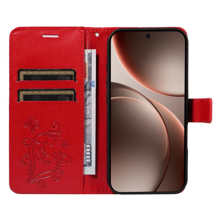 For OPPO Find X9 Pro 3D Butterfly Embossed Pattern Flip Leather Phone Case