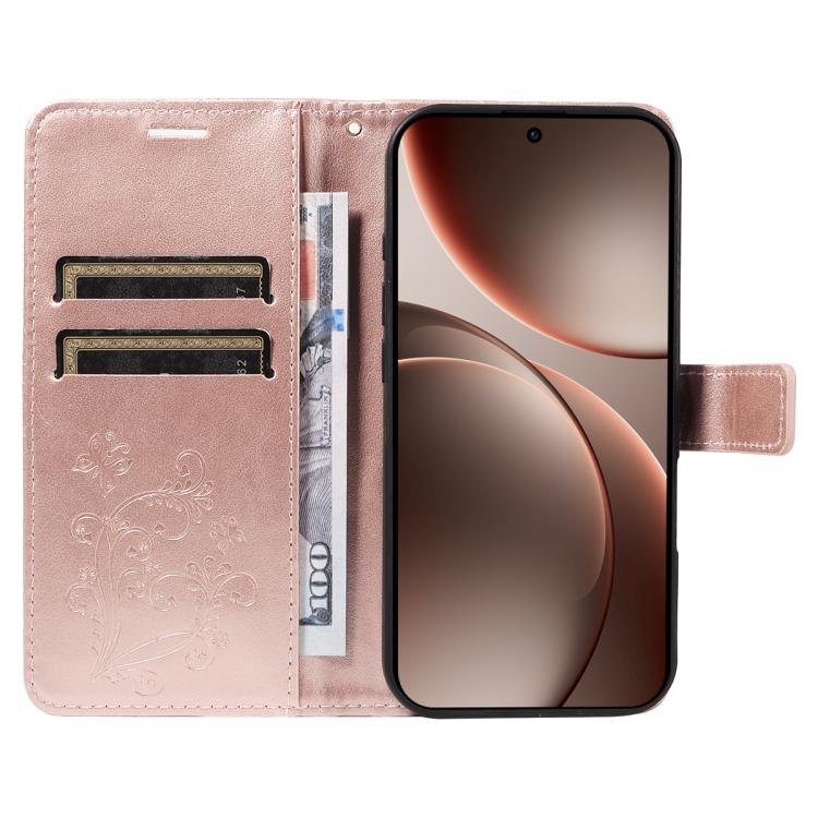 For OPPO Find X9 Pro 3D Butterfly Embossed Pattern Flip Leather Phone Case