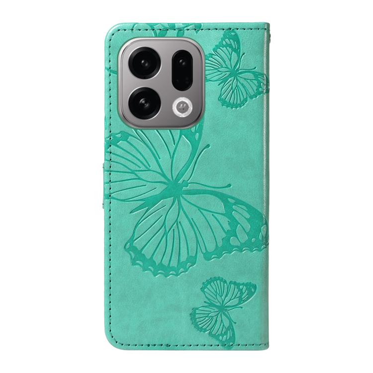 For OPPO Find X9 3D Butterfly Embossed Pattern Flip Leather Phone Case