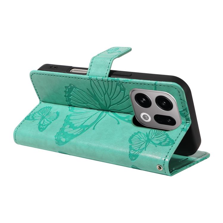 For OPPO Find X9 3D Butterfly Embossed Pattern Flip Leather Phone Case
