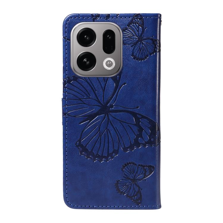 For OPPO Find X9 3D Butterfly Embossed Pattern Flip Leather Phone Case