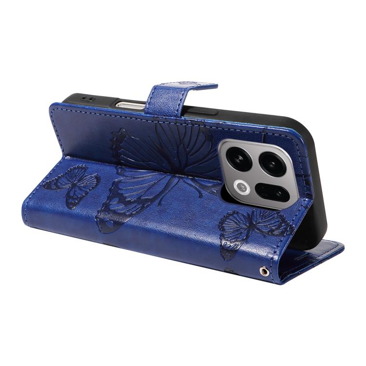 For OPPO Find X9 3D Butterfly Embossed Pattern Flip Leather Phone Case