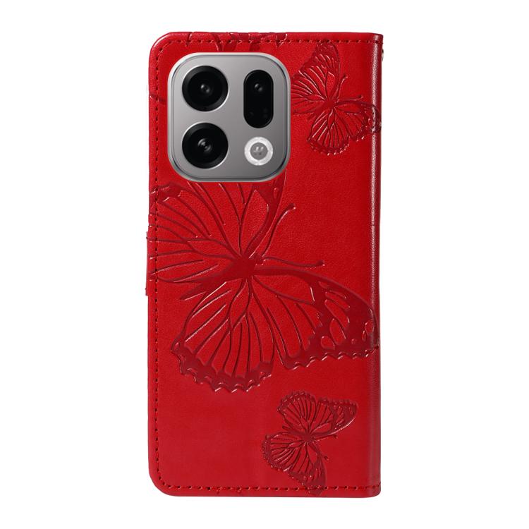 For OPPO Find X9 3D Butterfly Embossed Pattern Flip Leather Phone Case