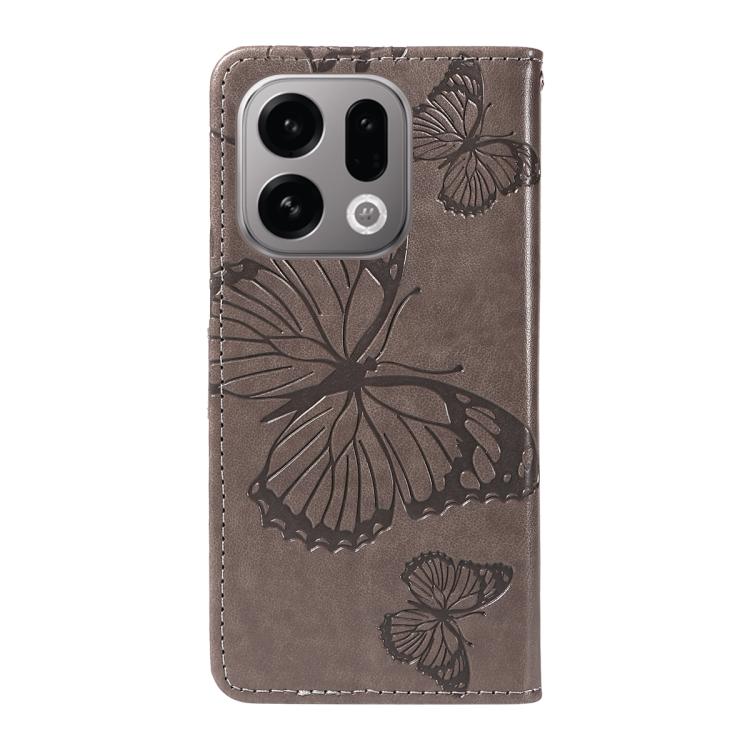 For OPPO Find X9 3D Butterfly Embossed Pattern Flip Leather Phone Case