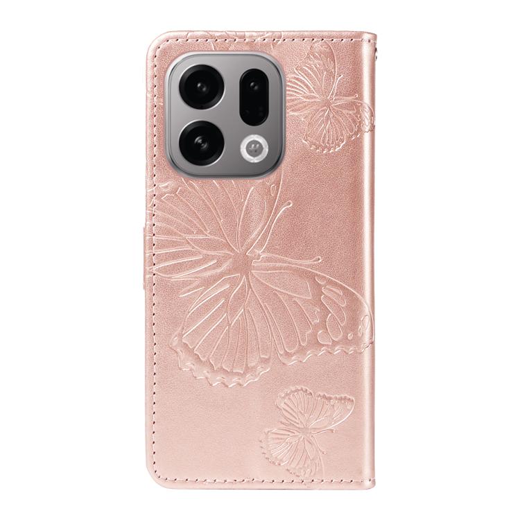 For OPPO Find X9 3D Butterfly Embossed Pattern Flip Leather Phone Case
