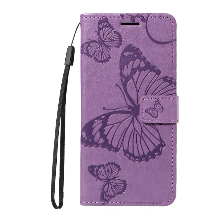 For vivo V50 5G Global 3D Butterfly Embossed Pattern Flip Leather Phone Case