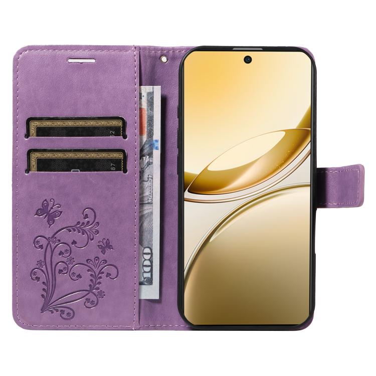 For vivo V50 5G Global 3D Butterfly Embossed Pattern Flip Leather Phone Case