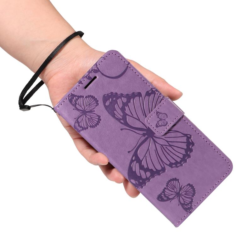 For vivo V50 5G Global 3D Butterfly Embossed Pattern Flip Leather Phone Case