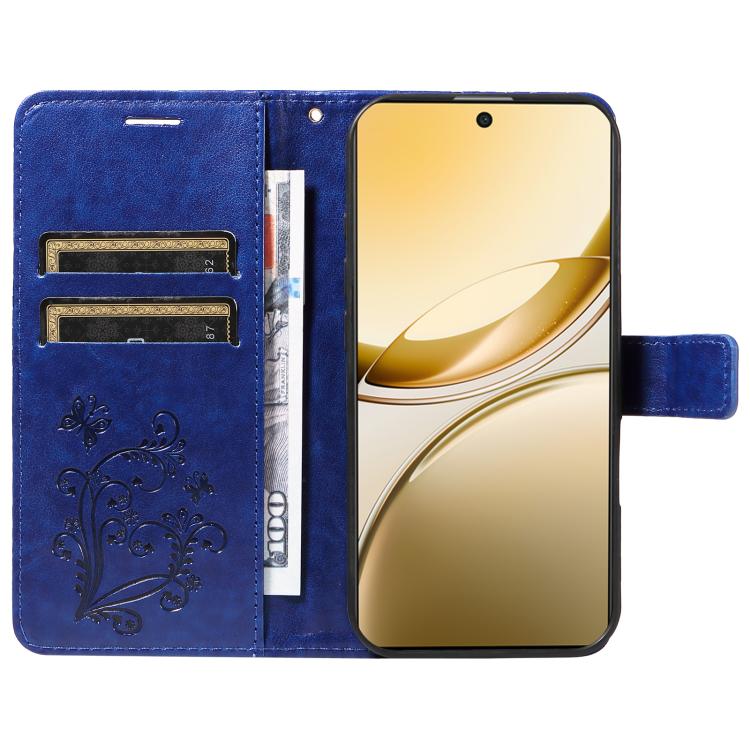 For vivo V50 5G Global 3D Butterfly Embossed Pattern Flip Leather Phone Case