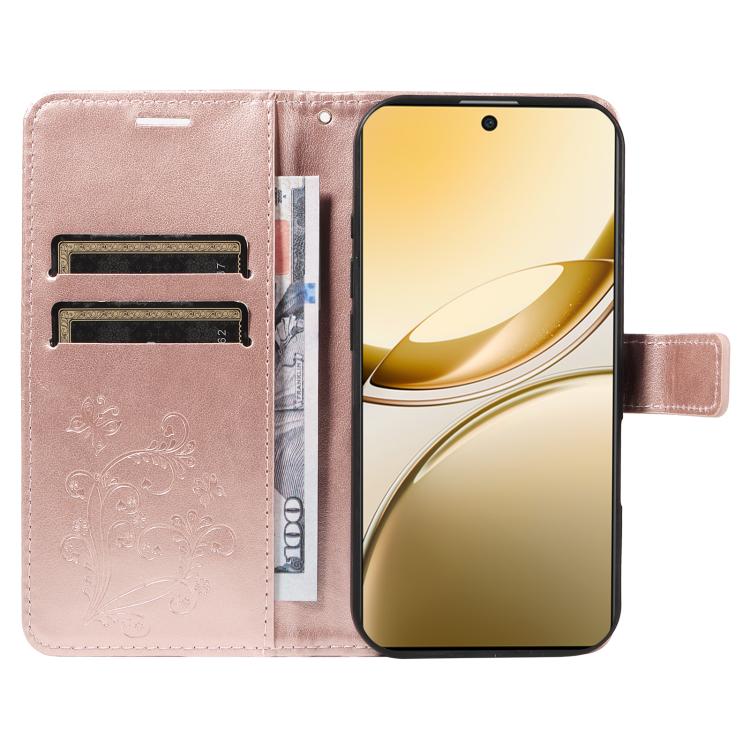 For vivo V50 5G Global 3D Butterfly Embossed Pattern Flip Leather Phone Case
