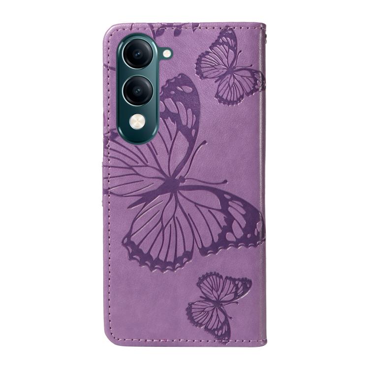 For vivo Y29S 5G / Y04 3D Butterfly Embossed Pattern Flip Leather Phone Case