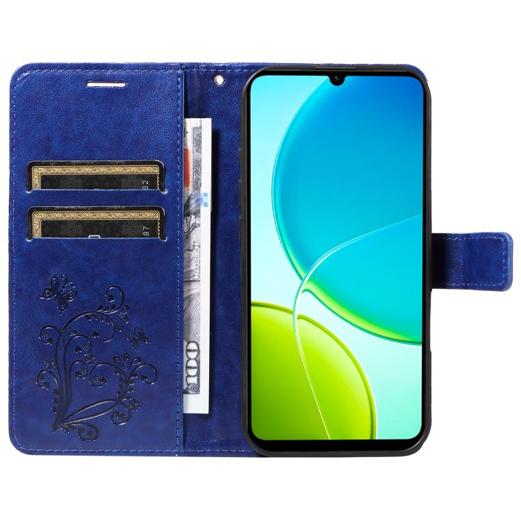 For vivo Y29S 5G / Y04 3D Butterfly Embossed Pattern Flip Leather Phone Case