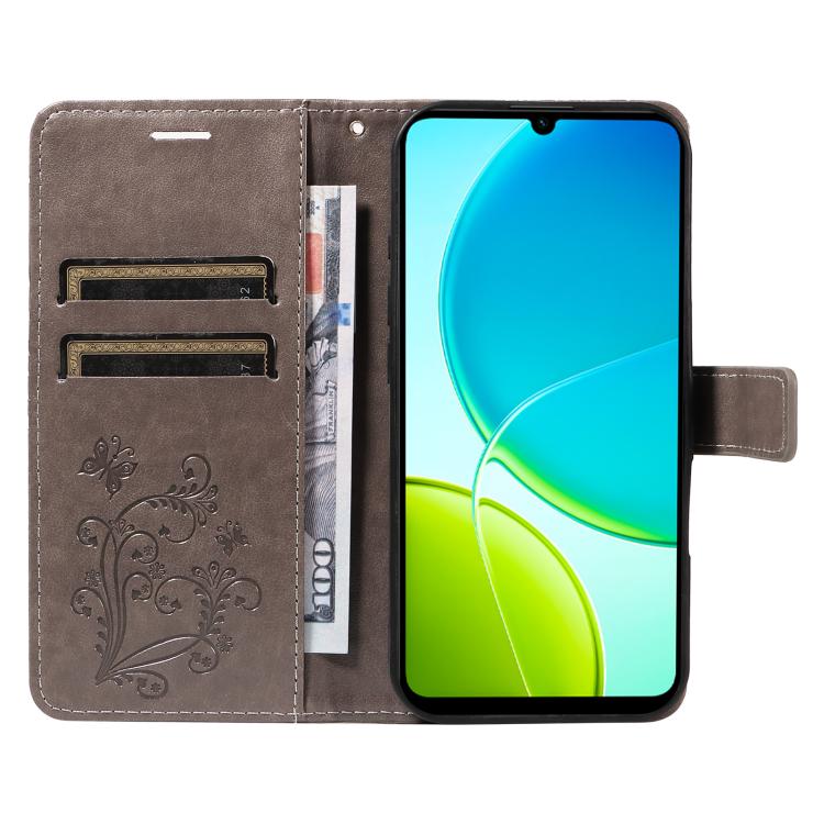 For vivo Y29S 5G / Y04 3D Butterfly Embossed Pattern Flip Leather Phone Case