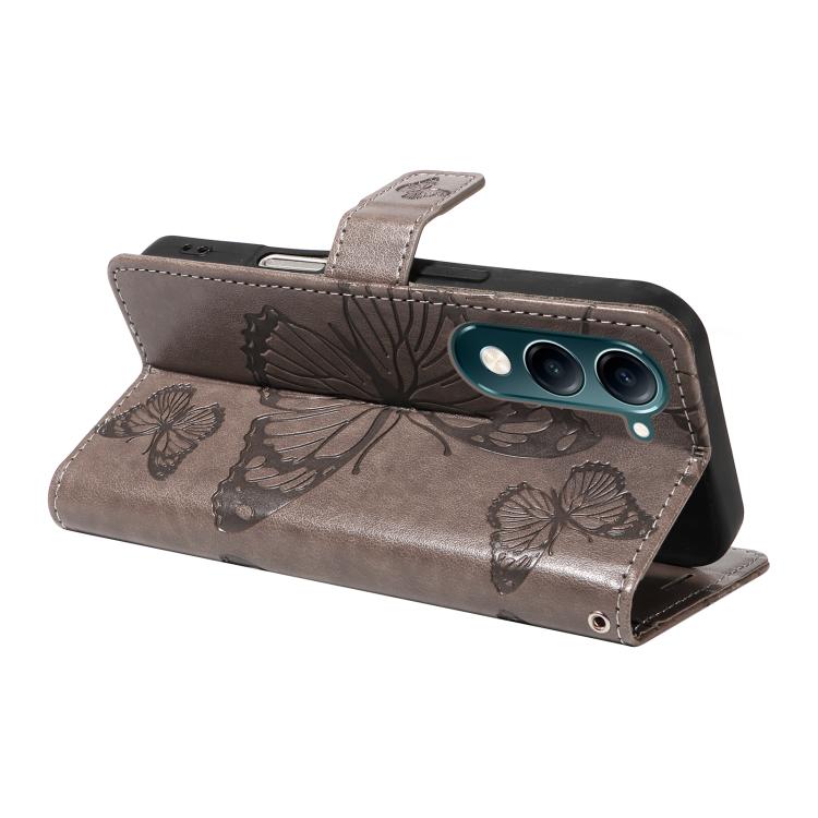 For vivo Y29S 5G / Y04 3D Butterfly Embossed Pattern Flip Leather Phone Case