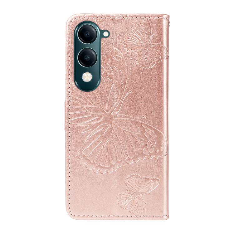 For vivo Y29S 5G / Y04 3D Butterfly Embossed Pattern Flip Leather Phone Case