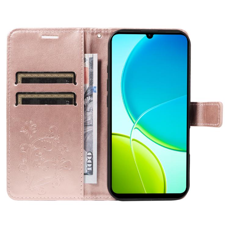 For vivo Y29S 5G / Y04 3D Butterfly Embossed Pattern Flip Leather Phone Case
