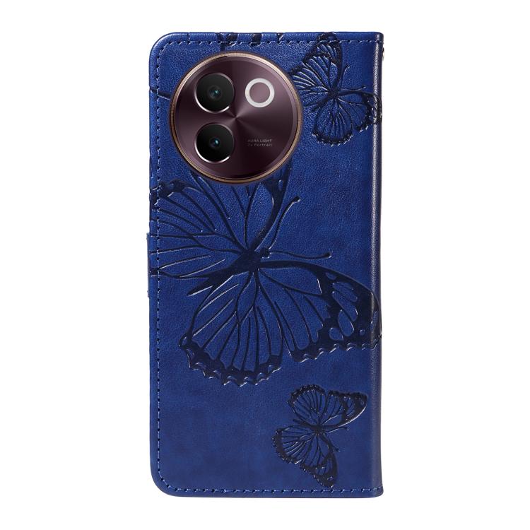 For vivo V30E / V40 Lite Global 3D Butterfly Embossed Pattern Flip Leather Phone Case