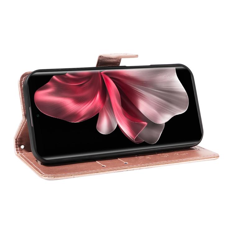 For vivo V30E / V40 Lite Global 3D Butterfly Embossed Pattern Flip Leather Phone Case