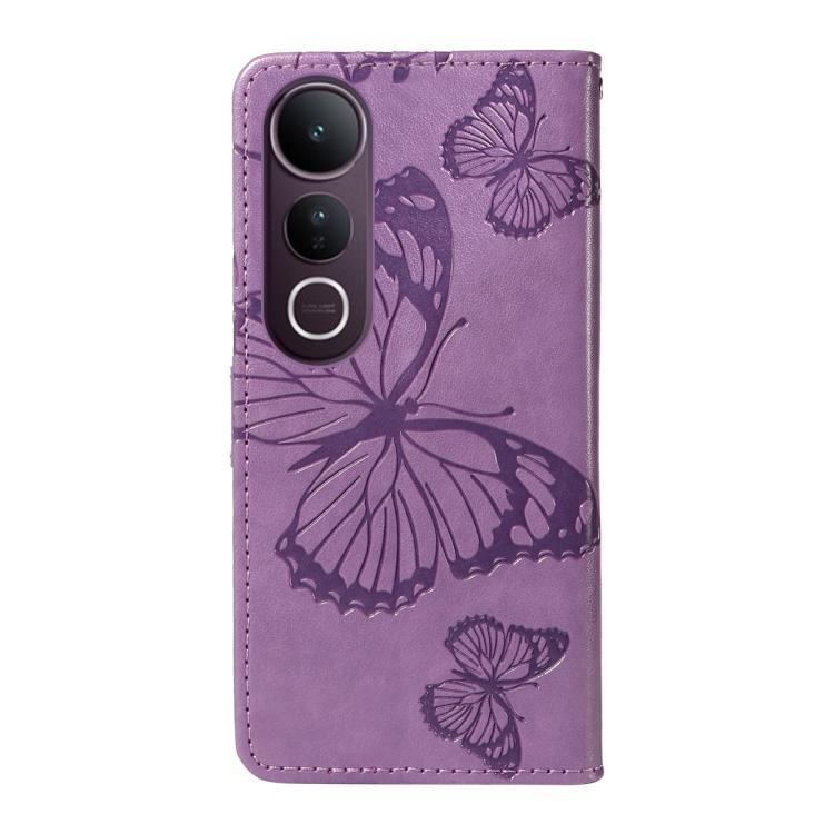 For vivo V50 Lite 5G Global 3D Butterfly Embossed Pattern Flip Leather Phone Case