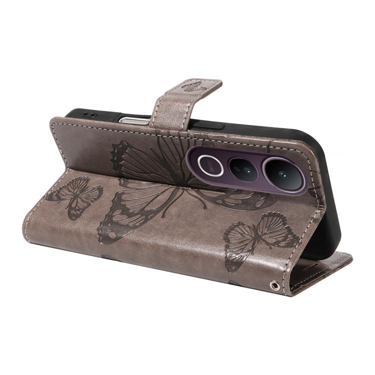 For vivo V50 Lite 5G Global 3D Butterfly Embossed Pattern Flip Leather Phone Case