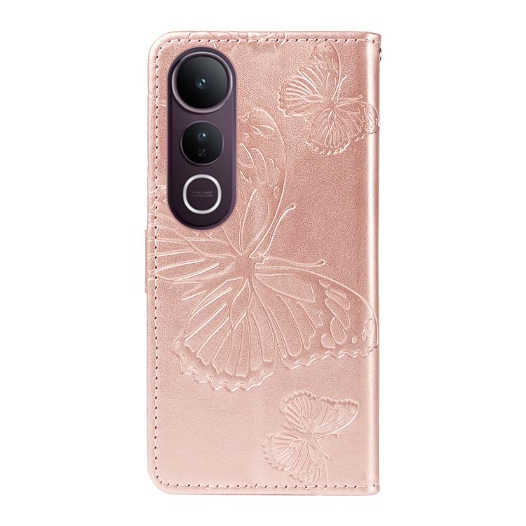 For vivo V50 Lite 5G Global 3D Butterfly Embossed Pattern Flip Leather Phone Case