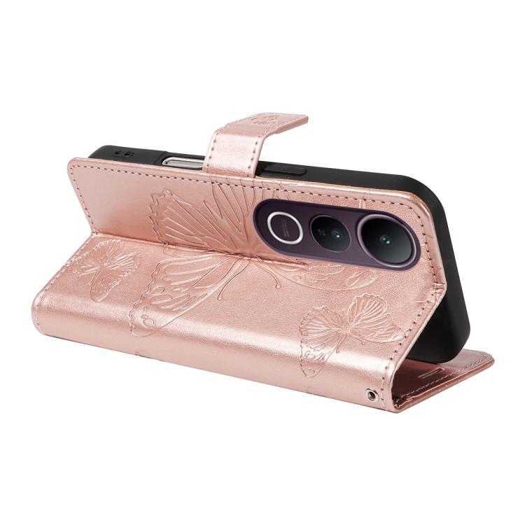 For vivo V50 Lite 5G Global 3D Butterfly Embossed Pattern Flip Leather Phone Case