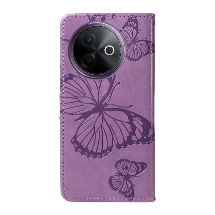For vivo Y39 5G Global 3D Butterfly Embossed Pattern Flip Leather Phone Case