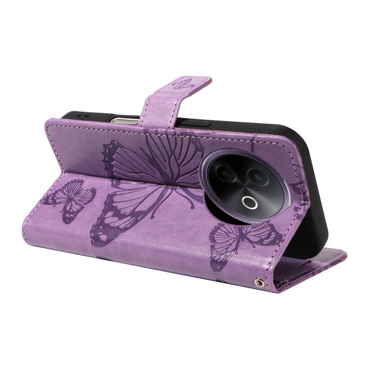 For vivo Y39 5G Global 3D Butterfly Embossed Pattern Flip Leather Phone Case
