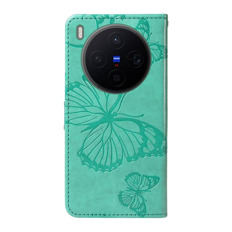 For vivo X300 3D Butterfly Embossed Pattern Flip Leather Phone Case