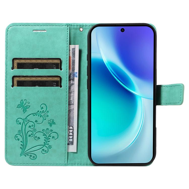 For vivo X300 3D Butterfly Embossed Pattern Flip Leather Phone Case