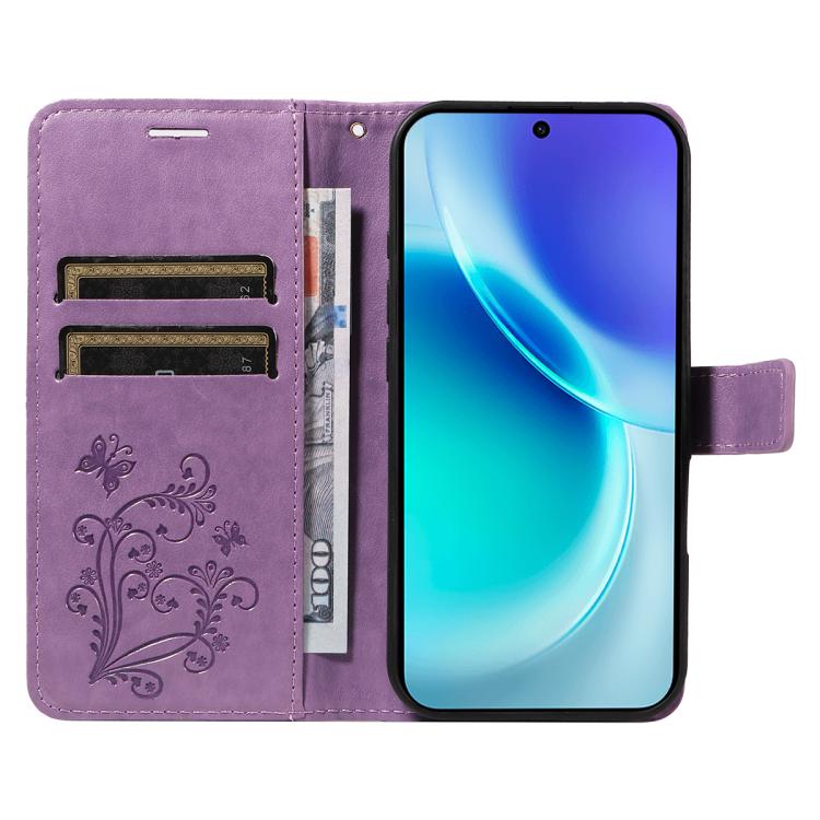 For vivo X300 3D Butterfly Embossed Pattern Flip Leather Phone Case