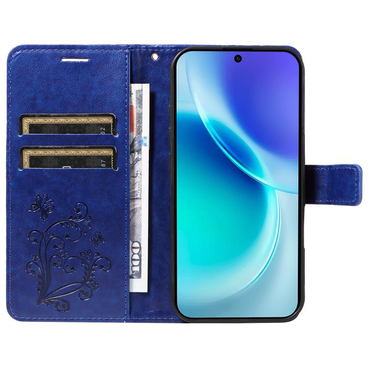 For vivo X300 3D Butterfly Embossed Pattern Flip Leather Phone Case