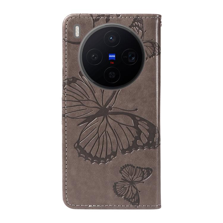 For vivo X300 3D Butterfly Embossed Pattern Flip Leather Phone Case