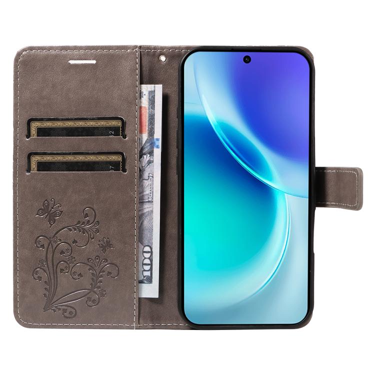 For vivo X300 3D Butterfly Embossed Pattern Flip Leather Phone Case