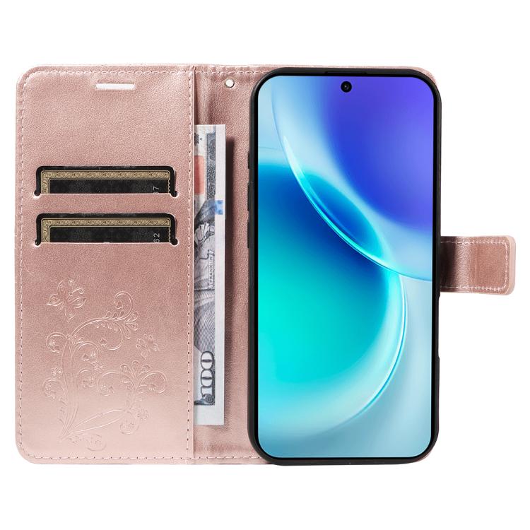 For vivo X300 3D Butterfly Embossed Pattern Flip Leather Phone Case
