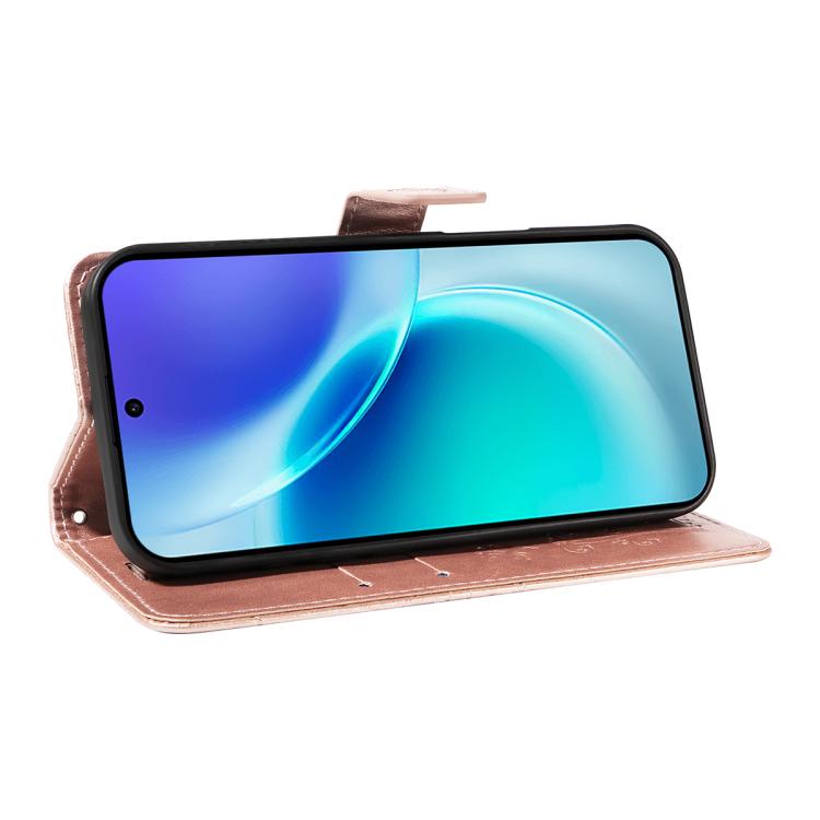 For vivo X300 3D Butterfly Embossed Pattern Flip Leather Phone Case