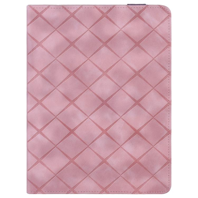 For Samsung Galaxy Tab S10+ / S9 FE+ Rhombus Embossing Leather Tablet Case