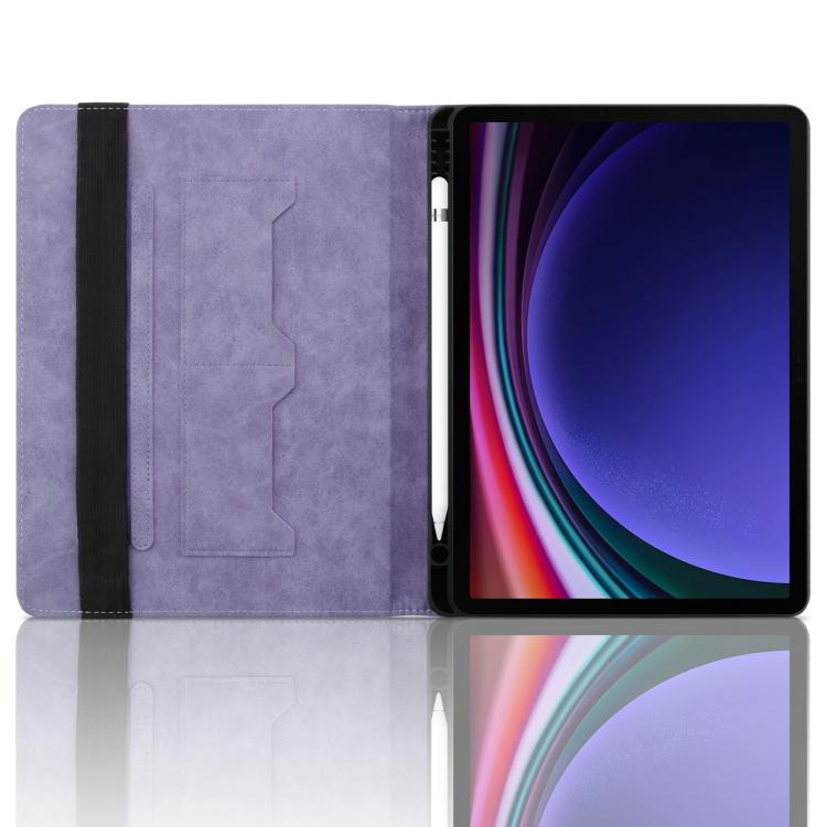 For Samsung Galaxy Tab S10+ / S9 FE+ Rhombus Embossing Leather Tablet Case