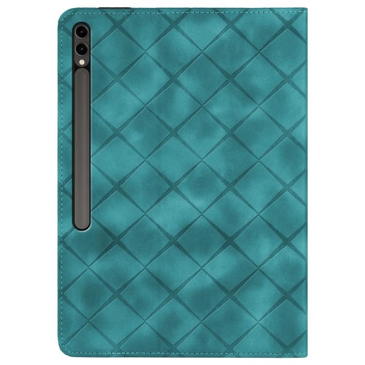 For Samsung Galaxy Tab S10+ / S9 FE+ Rhombus Embossing Leather Tablet Case